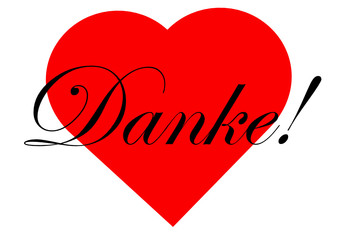 Danke vor einem Herzen