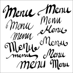Calligrpahic Menu vector