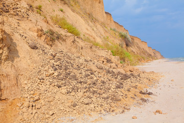 landslide sea shore