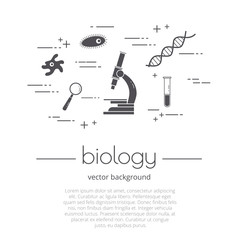Obraz premium Set of vector icons - biology. Science and educational background.