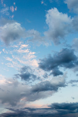 Naklejka na ściany i meble beautiful sky with clouds in the evening