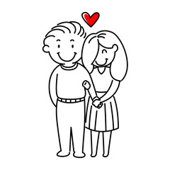 cartoon love, vector