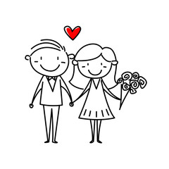 cartoon love, vector