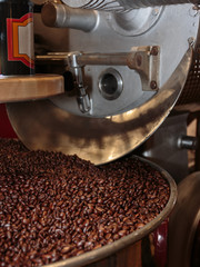 Coffee Beans Process in Roasting Machine