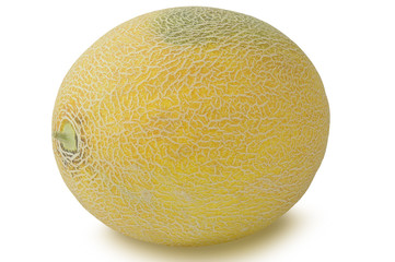 One Muskmelon isolated on white background 