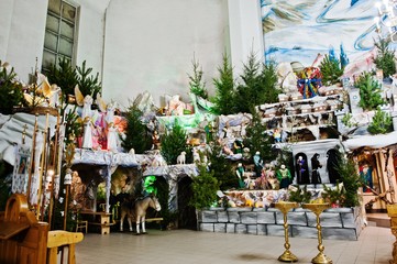 Very large christmas nativity crib
