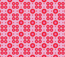 Vector red floral pink background.