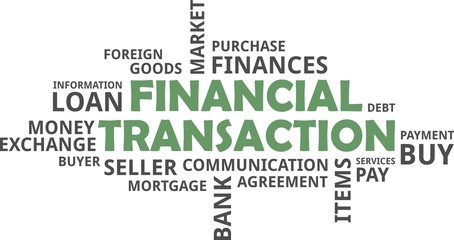 word cloud - financial transaction
