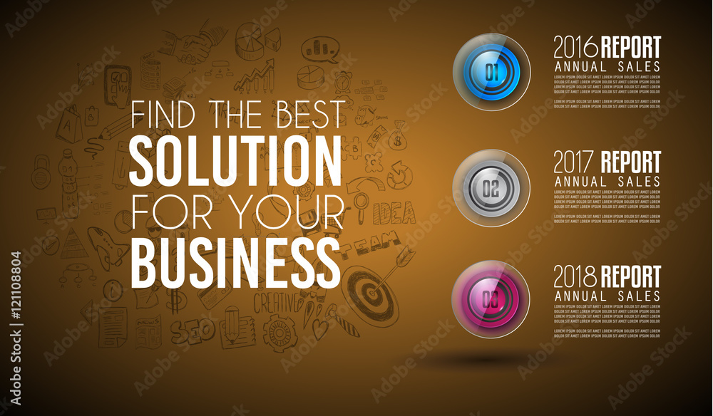Poster clean infographic layout template for data and information analysis
