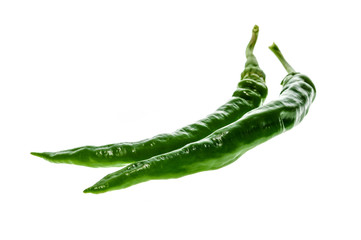 Fresh ripe organic green hot chili pepper