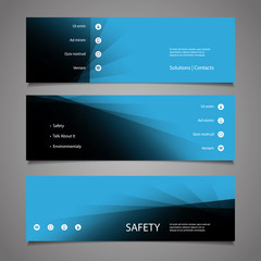 Web Design Elements - Abstract Blue Header Design