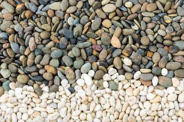 Pebbles stone pattern, abstract nature texture background.