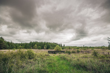 Fototapeta premium Small bunker in a military terrain