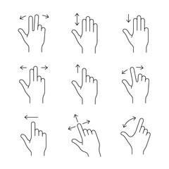 Smartphones gesture icons