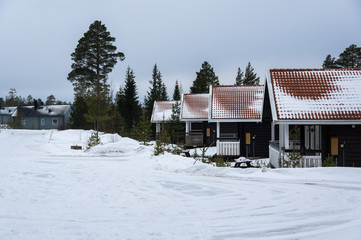 Stugorna p&aring; rad.