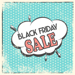 pin-up poster. black Friday. Vintage sale