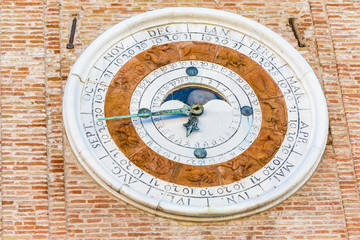 Fototapeta na wymiar astronomical clock in Italy