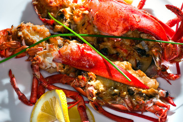 lobster with lemon