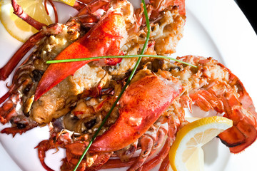 lobster with lemon