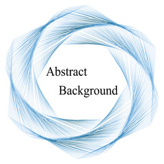 Vector Illustration.Blue Template for Visiting Cards, Labels, Fliers, Banners, Badges, Posters, Stickers and Advertising Actions. Stripes Twisted in Vortex. Abstract Background