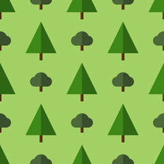 Seamless trees pattern