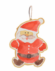 Watercolor christmas toy