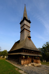 Fototapeta na wymiar One of the highest wooden churches in Europe, Romania
