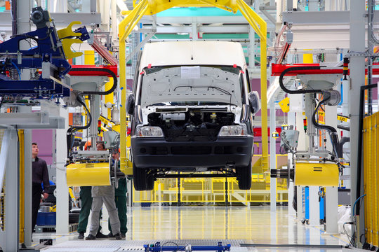 Yelabuga, Russia - May 16, 2008: The launch vehicle assembly lin