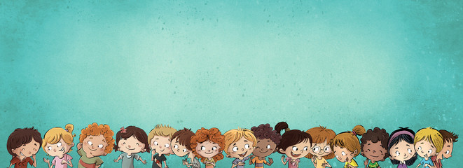 grupo de niños felices © cirodelia