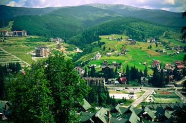 Summer landscape in the Carpathian mountains