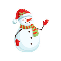 Christmas snowman with scarf