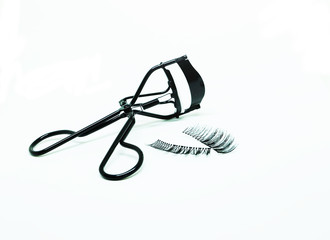 Fototapeta premium fake false eyelash with eyelash curler 