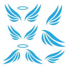 Fototapeta na wymiar Vector sketch of angel wings