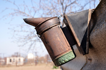 Apiary. Beekeeper equipment