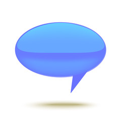 Realistic Glass Vector Speech Bubble.