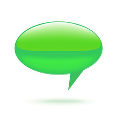 Realistic Glass Vector Speech Bubble.