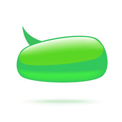 Realistic Glass Vector Speech Bubble.