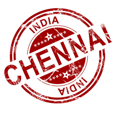 Red Chennai stamp