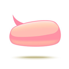 Realistic Glass Vector Speech Bubble.