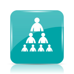 Organizational chart with people icon