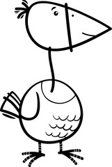 bird cartoon coloring page