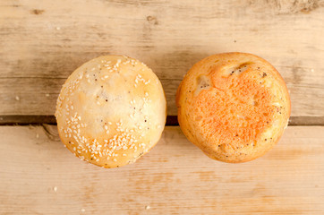 Bakery product. Delicious buns for you. Pastry. Cookie.