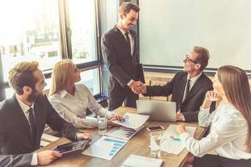 Business people at the conference