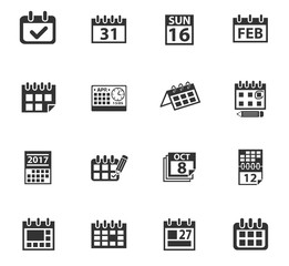 calendar icon set