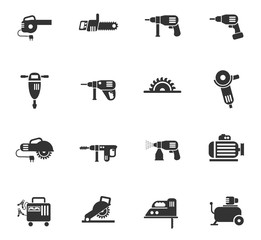 machine tools icon set