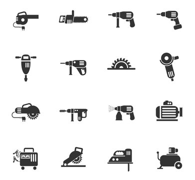 machine tools icon set