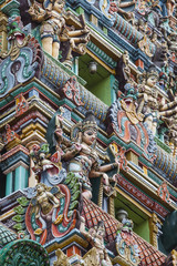 Detail of Meenakshi Temple in Madurai, India