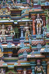 Fototapeta premium Detail of Meenakshi Temple in Madurai, India