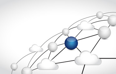 cloud computing link network illustration