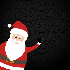 Elegant Christmas Card with Santa Claus